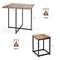Costway 5pcs Dining Set Compact Dining Table and 4 Stools Metal Frame Nature\Vintage